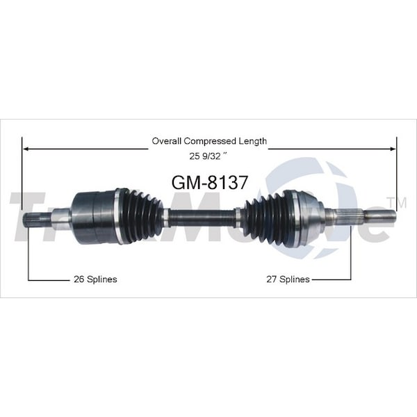 Surtrack Axle Cv Axle Shaft, Gm-8137 GM-8137 - main